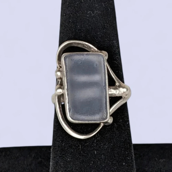 Krystyna's Jewelry - Krystyna's Vintage Sterling Silver Sea Glass Ring